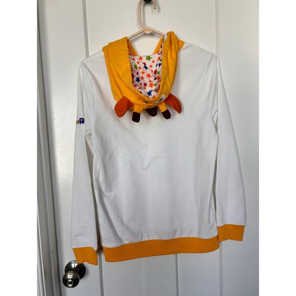 NWT vtg Toys R Us I'm a Toys R Us Kid Pullover Hooded 90s White Yellow Size 16 - Picture 6 of 11